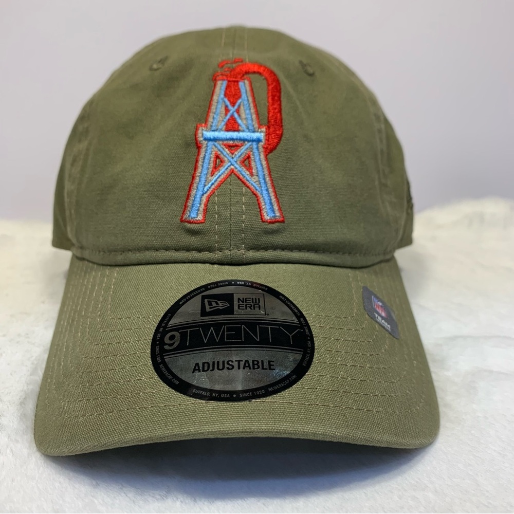 Houston Oilers Hat New Era 9Twenty "Historic Playmaker" Classic Olive Cap H80